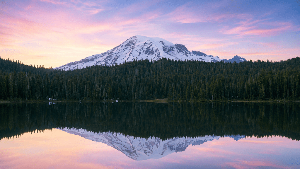 Mount Rainier National Park Sunset